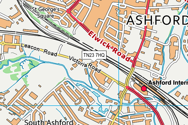TN23 7HQ map - OS VectorMap District (Ordnance Survey) TN23 7HQ map - OS VectorMap District (Ordnance Survey)