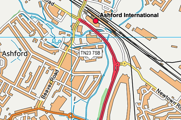 TN23 7SB map - OS VectorMap District (Ordnance Survey) TN23 7SB map - OS VectorMap District (Ordnance Survey)