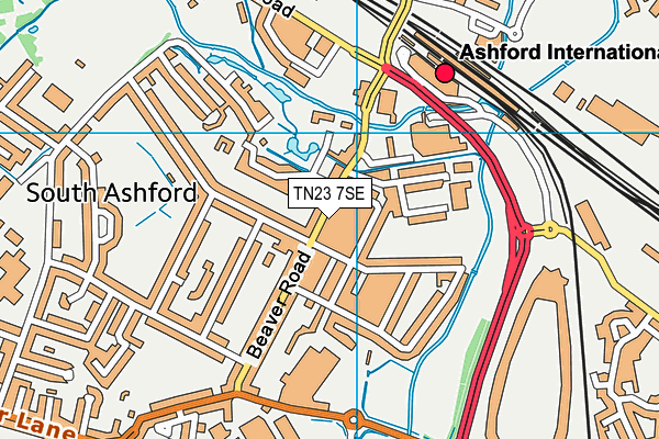 TN23 7SE map - OS VectorMap District (Ordnance Survey) TN23 7SE map - OS VectorMap District (Ordnance Survey)
