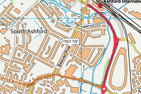 TN23 7SF map - OS VectorMap District (Ordnance Survey) TN23 7SF map - OS VectorMap District (Ordnance Survey)