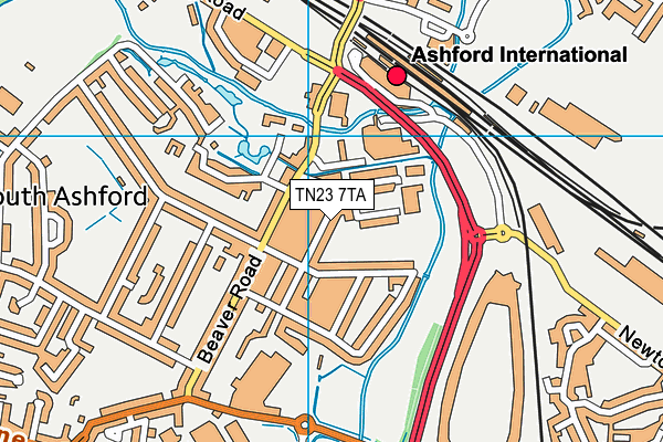 TN23 7TA map - OS VectorMap District (Ordnance Survey) TN23 7TA map - OS VectorMap District (Ordnance Survey)