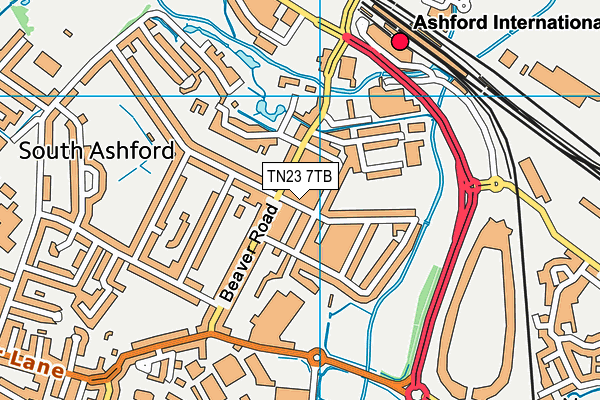 TN23 7TB map - OS VectorMap District (Ordnance Survey) TN23 7TB map - OS VectorMap District (Ordnance Survey)