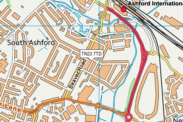 TN23 7TD map - OS VectorMap District (Ordnance Survey) TN23 7TD map - OS VectorMap District (Ordnance Survey)