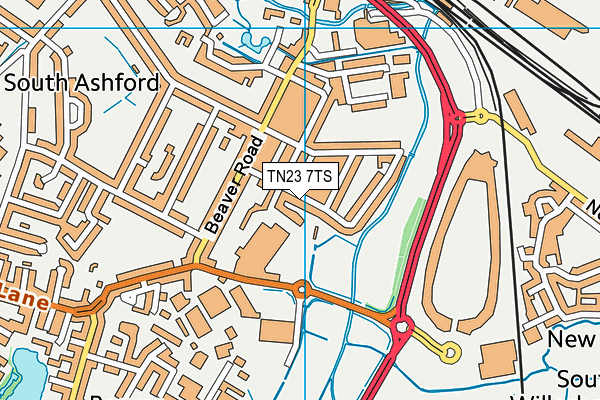 TN23 7TS map - OS VectorMap District (Ordnance Survey) TN23 7TS map - OS VectorMap District (Ordnance Survey)