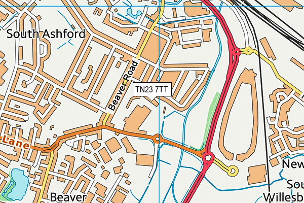 TN23 7TT map - OS VectorMap District (Ordnance Survey) TN23 7TT map - OS VectorMap District (Ordnance Survey)