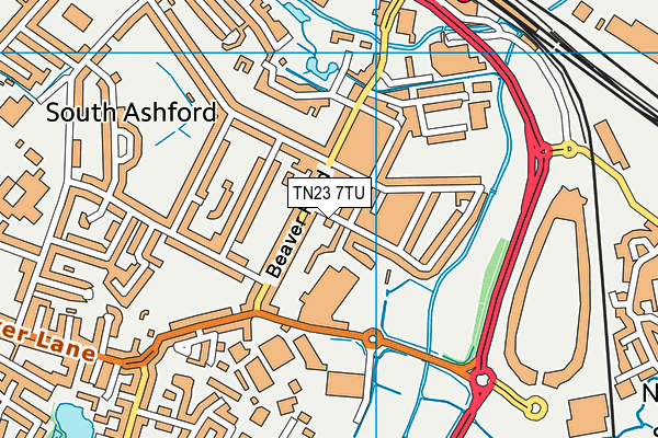 TN23 7TU map - OS VectorMap District (Ordnance Survey) TN23 7TU map - OS VectorMap District (Ordnance Survey)