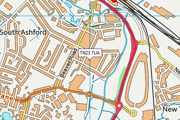TN23 7UA map - OS VectorMap District (Ordnance Survey) TN23 7UA map - OS VectorMap District (Ordnance Survey)