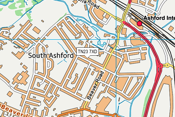 TN23 7XD map - OS VectorMap District (Ordnance Survey) TN23 7XD map - OS VectorMap District (Ordnance Survey)