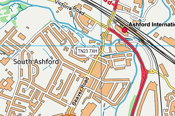 TN23 7XH map - OS VectorMap District (Ordnance Survey) TN23 7XH map - OS VectorMap District (Ordnance Survey)