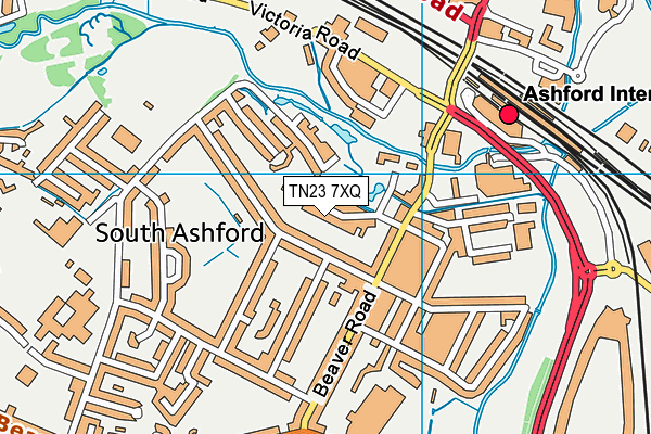 TN23 7XQ map - OS VectorMap District (Ordnance Survey)