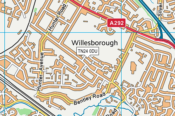 TN24 0DU map - OS VectorMap District (Ordnance Survey)