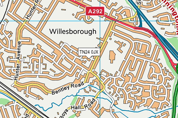 TN24 0JX map - OS VectorMap District (Ordnance Survey) TN24 0JX map - OS VectorMap District (Ordnance Survey)