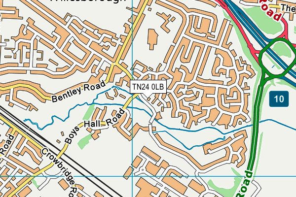 TN24 0LB map - OS VectorMap District (Ordnance Survey) TN24 0LB map - OS VectorMap District (Ordnance Survey)