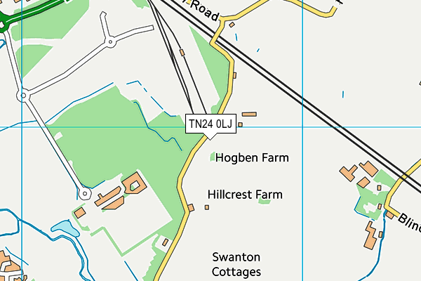 TN24 0LJ map - OS VectorMap District (Ordnance Survey) TN24 0LJ map - OS VectorMap District (Ordnance Survey)
