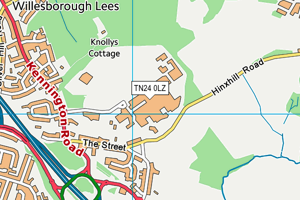 TN24 0LZ map - OS VectorMap District (Ordnance Survey) TN24 0LZ map - OS VectorMap District (Ordnance Survey)