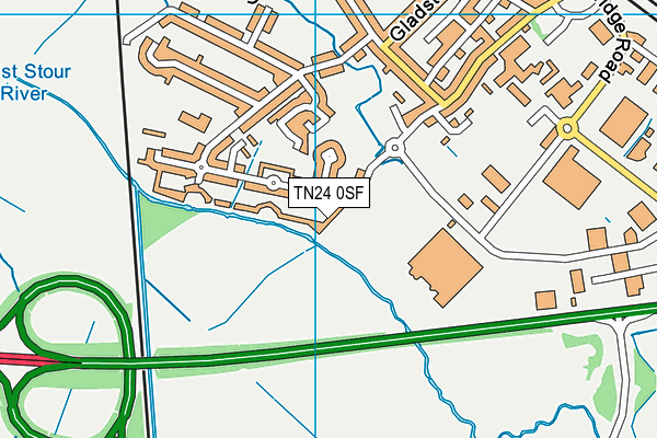 TN24 0SF map - OS VectorMap District (Ordnance Survey) TN24 0SF map - OS VectorMap District (Ordnance Survey)