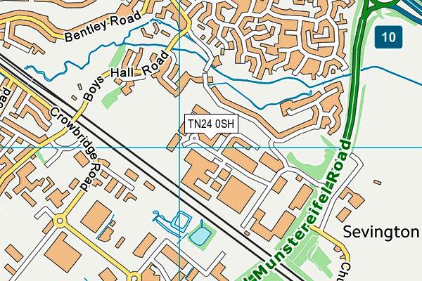 TN24 0SH map - OS VectorMap District (Ordnance Survey) TN24 0SH map - OS VectorMap District (Ordnance Survey)