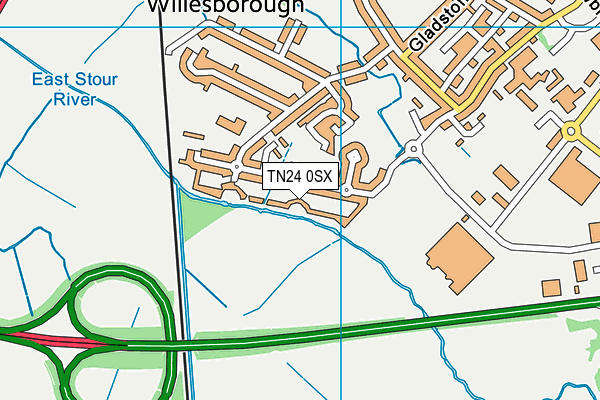 TN24 0SX map - OS VectorMap District (Ordnance Survey) TN24 0SX map - OS VectorMap District (Ordnance Survey)