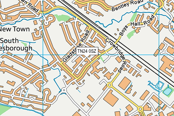 TN24 0SZ map - OS VectorMap District (Ordnance Survey) TN24 0SZ map - OS VectorMap District (Ordnance Survey)