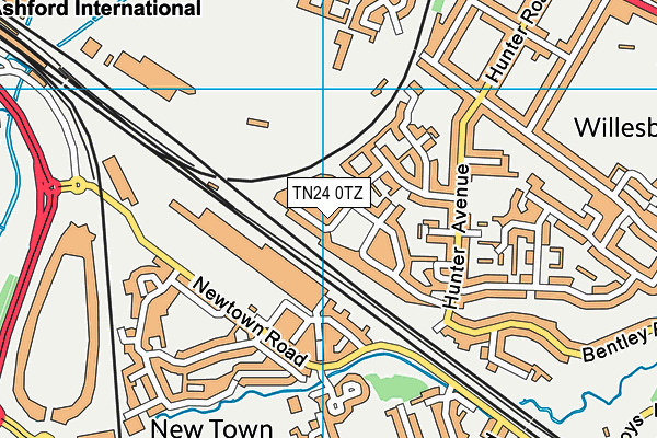 TN24 0TZ map - OS VectorMap District (Ordnance Survey) TN24 0TZ map - OS VectorMap District (Ordnance Survey)
