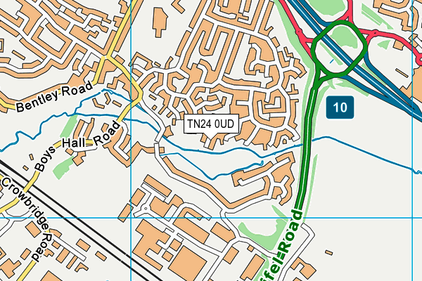 TN24 0UD map - OS VectorMap District (Ordnance Survey) TN24 0UD map - OS VectorMap District (Ordnance Survey)