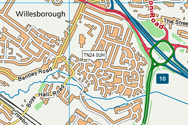 TN24 0UH map - OS VectorMap District (Ordnance Survey) TN24 0UH map - OS VectorMap District (Ordnance Survey)