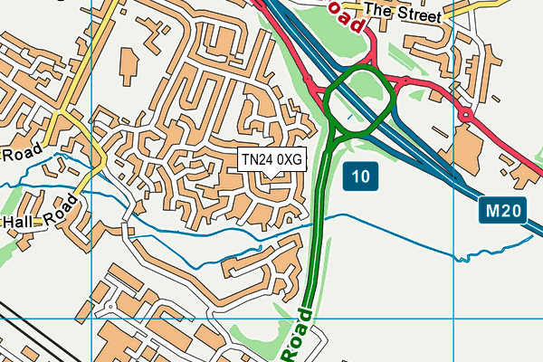 TN24 0XG map - OS VectorMap District (Ordnance Survey) TN24 0XG map - OS VectorMap District (Ordnance Survey)