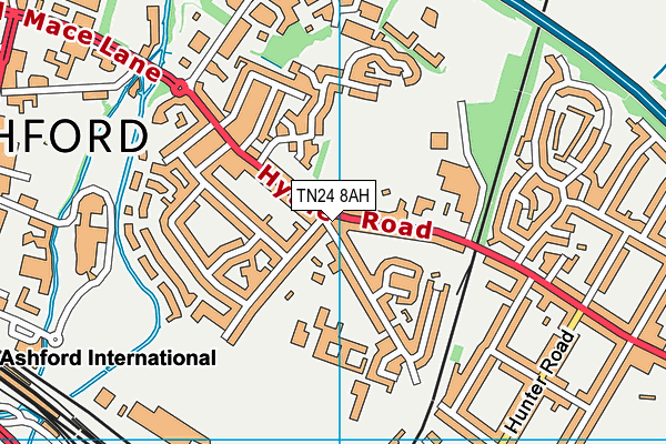TN24 8AH map - OS VectorMap District (Ordnance Survey) TN24 8AH map - OS VectorMap District (Ordnance Survey)