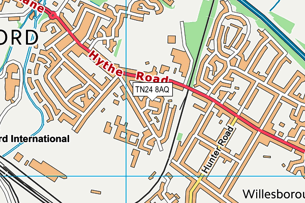 TN24 8AQ map - OS VectorMap District (Ordnance Survey) TN24 8AQ map - OS VectorMap District (Ordnance Survey)