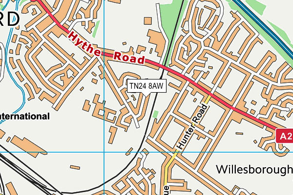 TN24 8AW map - OS VectorMap District (Ordnance Survey)
