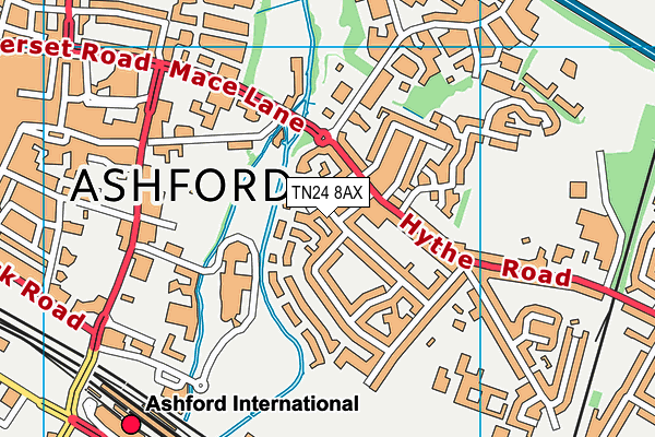 TN24 8AX map - OS VectorMap District (Ordnance Survey) TN24 8AX map - OS VectorMap District (Ordnance Survey)