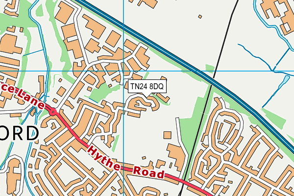 TN24 8DQ map - OS VectorMap District (Ordnance Survey) TN24 8DQ map - OS VectorMap District (Ordnance Survey)