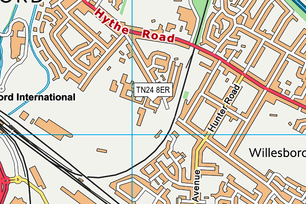 TN24 8ER map - OS VectorMap District (Ordnance Survey) TN24 8ER map - OS VectorMap District (Ordnance Survey)