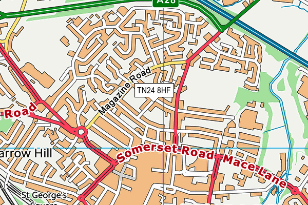 TN24 8HF map - OS VectorMap District (Ordnance Survey) TN24 8HF map - OS VectorMap District (Ordnance Survey)