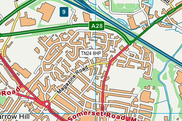 TN24 8HP map - OS VectorMap District (Ordnance Survey) TN24 8HP map - OS VectorMap District (Ordnance Survey)