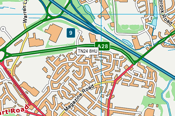 TN24 8HU map - OS VectorMap District (Ordnance Survey) TN24 8HU map - OS VectorMap District (Ordnance Survey)