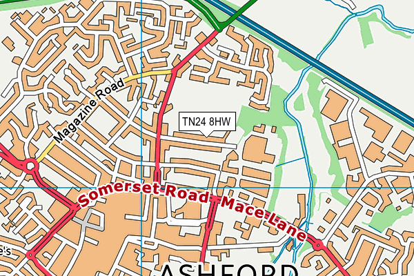 TN24 8HW map - OS VectorMap District (Ordnance Survey) TN24 8HW map - OS VectorMap District (Ordnance Survey)
