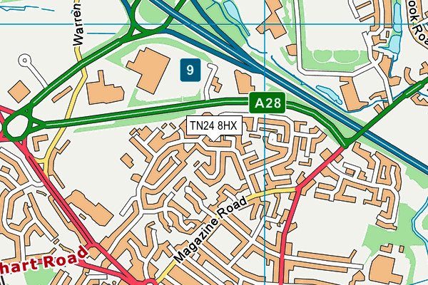 TN24 8HX map - OS VectorMap District (Ordnance Survey) TN24 8HX map - OS VectorMap District (Ordnance Survey)