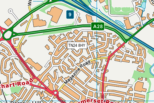 TN24 8HY map - OS VectorMap District (Ordnance Survey) TN24 8HY map - OS VectorMap District (Ordnance Survey)
