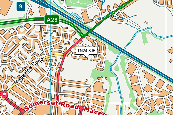 TN24 8JE map - OS VectorMap District (Ordnance Survey)