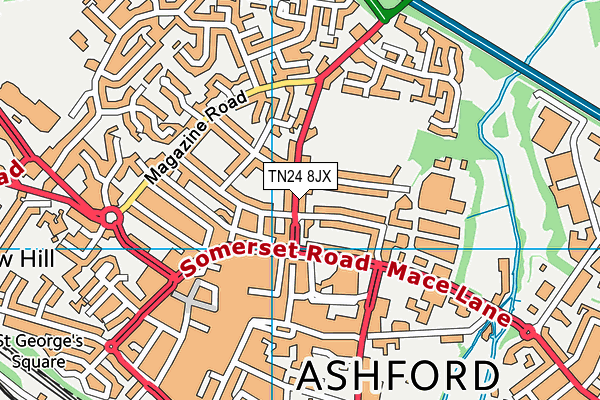 TN24 8JX map - OS VectorMap District (Ordnance Survey) TN24 8JX map - OS VectorMap District (Ordnance Survey)