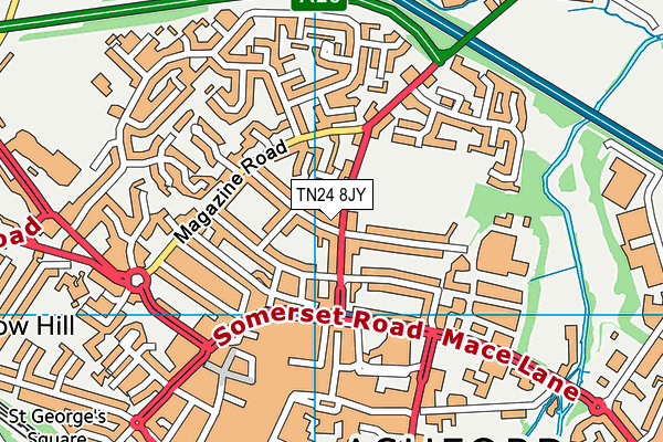 TN24 8JY map - OS VectorMap District (Ordnance Survey) TN24 8JY map - OS VectorMap District (Ordnance Survey)