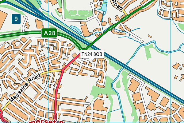 TN24 8QB map - OS VectorMap District (Ordnance Survey) TN24 8QB map - OS VectorMap District (Ordnance Survey)