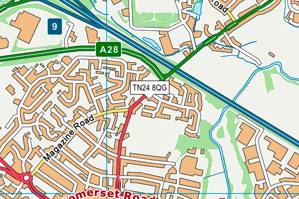 TN24 8QG map - OS VectorMap District (Ordnance Survey) TN24 8QG map - OS VectorMap District (Ordnance Survey)