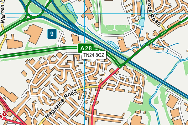 TN24 8QZ map - OS VectorMap District (Ordnance Survey) TN24 8QZ map - OS VectorMap District (Ordnance Survey)