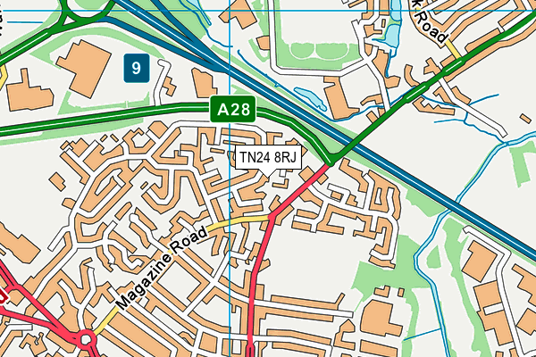 TN24 8RJ map - OS VectorMap District (Ordnance Survey) TN24 8RJ map - OS VectorMap District (Ordnance Survey)