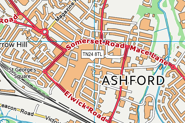 TN24 8TL map - OS VectorMap District (Ordnance Survey) TN24 8TL map - OS VectorMap District (Ordnance Survey)