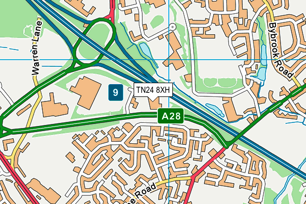 TN24 8XH map - OS VectorMap District (Ordnance Survey) TN24 8XH map - OS VectorMap District (Ordnance Survey)