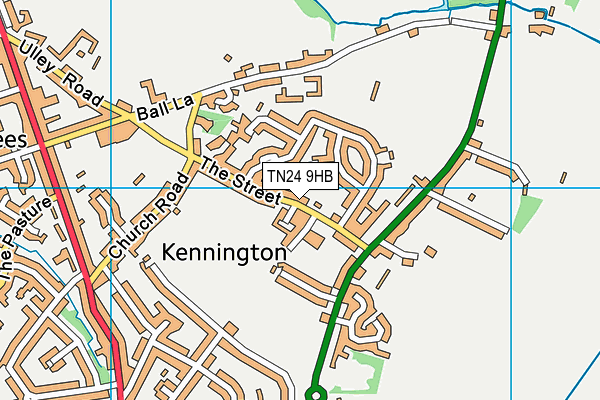 TN24 9HB map - OS VectorMap District (Ordnance Survey) TN24 9HB map - OS VectorMap District (Ordnance Survey)