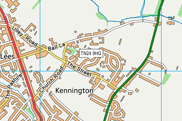 TN24 9HG map - OS VectorMap District (Ordnance Survey) TN24 9HG map - OS VectorMap District (Ordnance Survey)